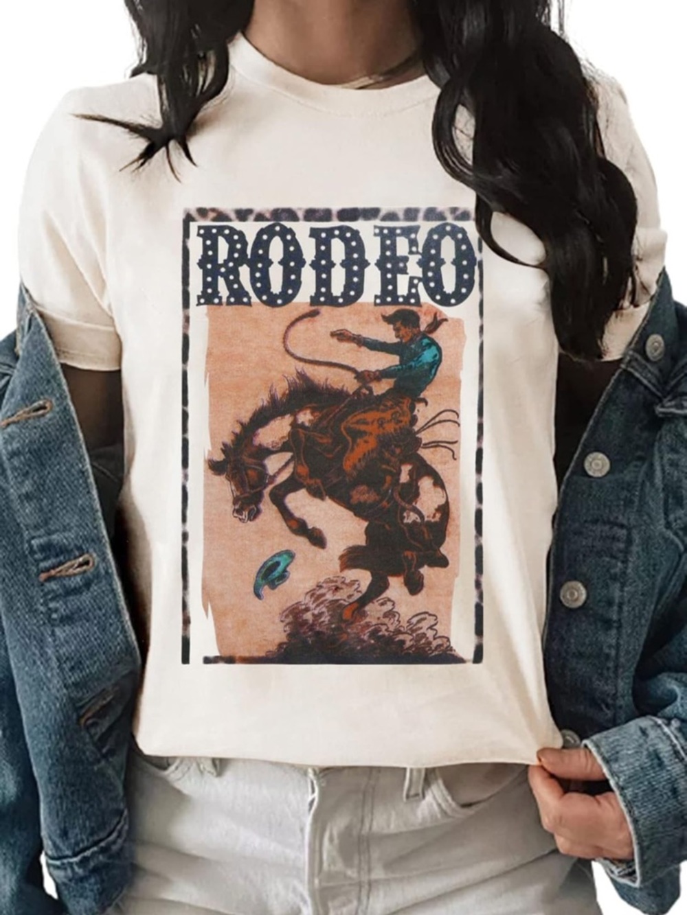 Rodeo Graphic Tee in Cream